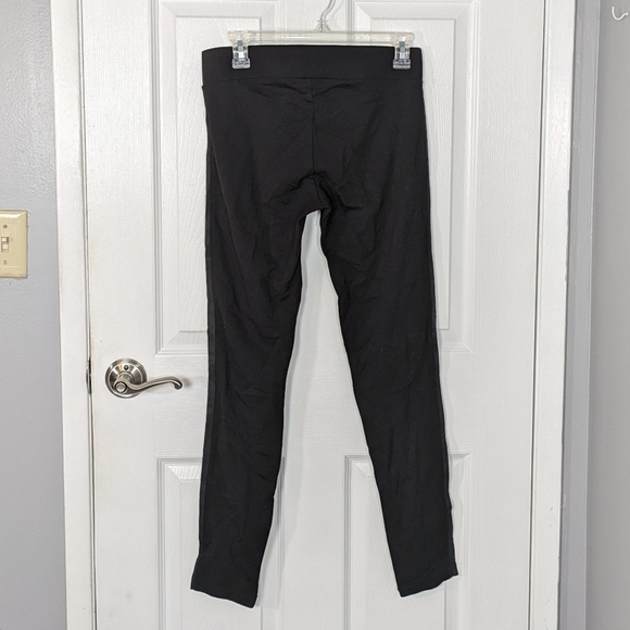 CAbi Style #578 Faux Leather Black Ricky Ponte Knit Moto Leggings Size Small - Picture 4 of 7